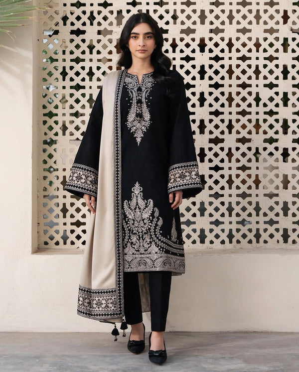 Unstitched Luxury Dhanak Heavy Embroidered 3PC Suit