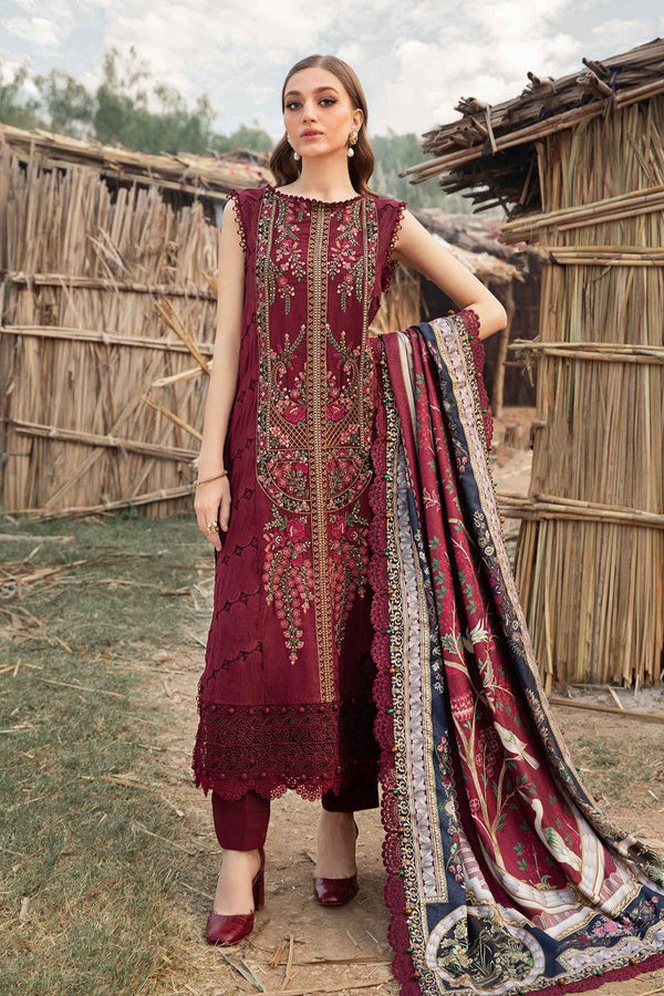 Unstitched Luxury Dhanak Heavy Embroidered 3PC Suit