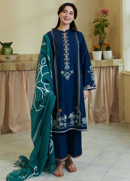Unstitched Luxury Dhanak Heavy Embroidered 3PC Suit