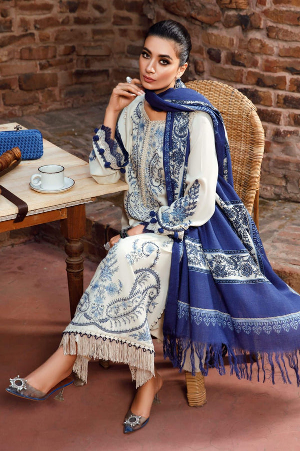 Unstitched Luxury Dhanak Heavy Embroidered 3PC Suit